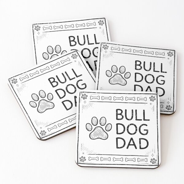Item preview, Bull Dog Dad Paw Print Sketch Design designed and sold by SoyLamderma.