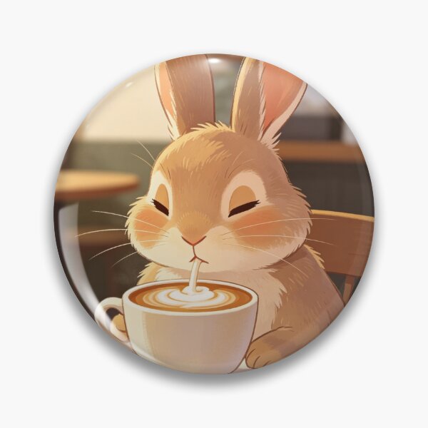 Item preview, Rabbit enjoying an afternoon coffee designed and sold by mixoubraw.