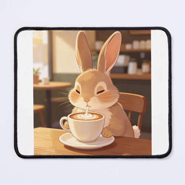 Item preview, Rabbit enjoying an afternoon coffee designed and sold by mixoubraw.