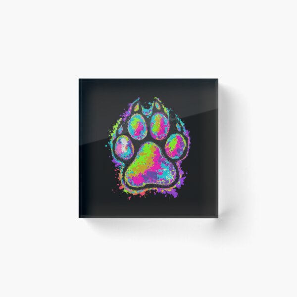 Item preview, Colorful Watercolor Splash Paw Print Art designed and sold by SoyLamderma.