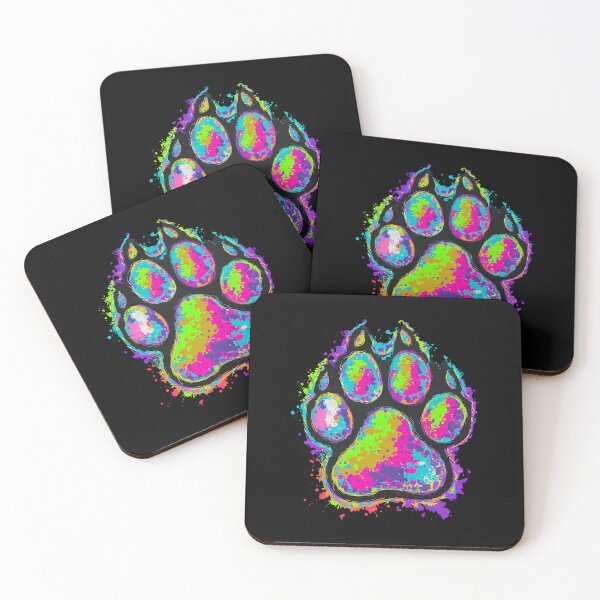Item preview, Colorful Watercolor Splash Paw Print Art designed and sold by SoyLamderma.