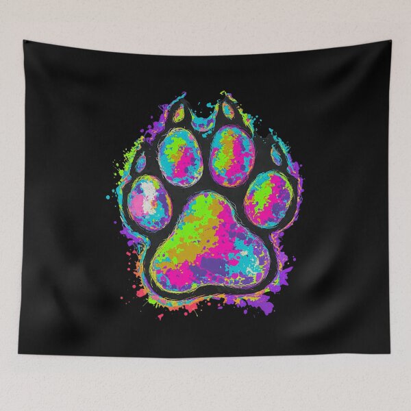 Item preview, Colorful Watercolor Splash Paw Print Art designed and sold by SoyLamderma.