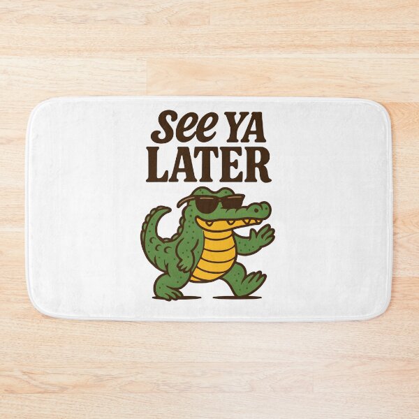 Item preview, Funny Cool Cartoon Alligator "see ya LATER" designed and sold by MKTreasures.