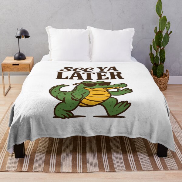Item preview, Funny Cool Cartoon Alligator "see ya LATER" designed and sold by MKTreasures.