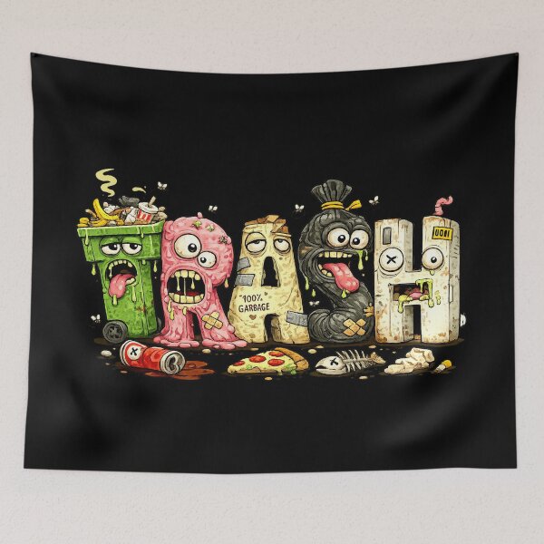 Item preview, Trash Monsters - Funny Garbage Gang Lowbrow Cartoon Art designed and sold by snewen.