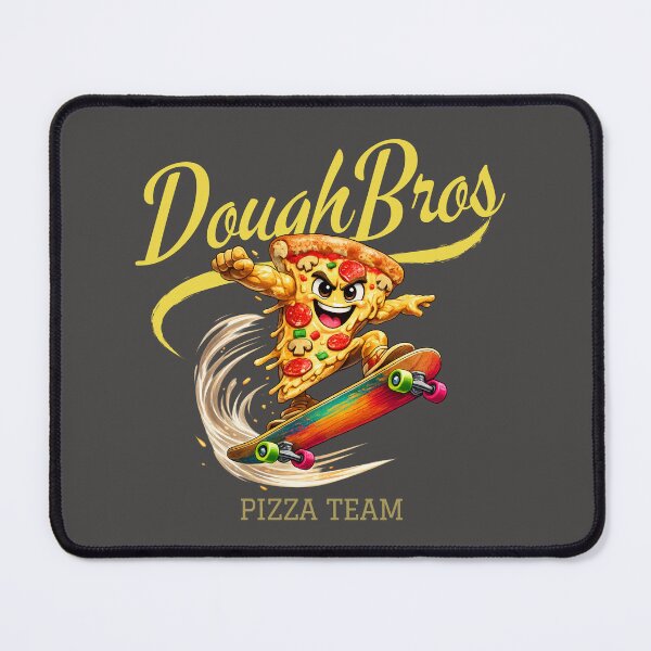 Item preview, DoughBros Pizza Team" Skateboarding Mascot designed and sold by Bluebird Crafted Tee.