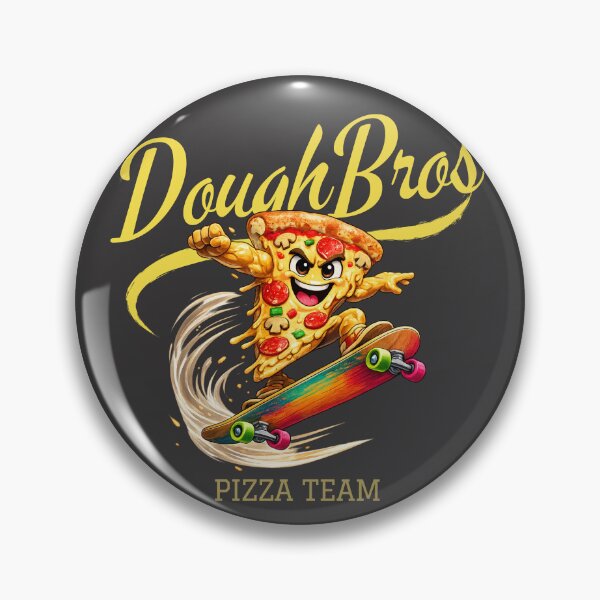 Item preview, DoughBros Pizza Team" Skateboarding Mascot designed and sold by Bluebird Crafted Tee.