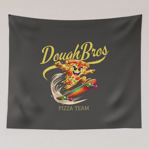 Item preview, DoughBros Pizza Team" Skateboarding Mascot designed and sold by Bluebird Crafted Tee.