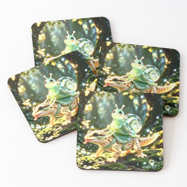 Item preview, The Forest Expedition - Leptopoma Nitidum Riding a Gecko designed and sold by ABYSSLAB.