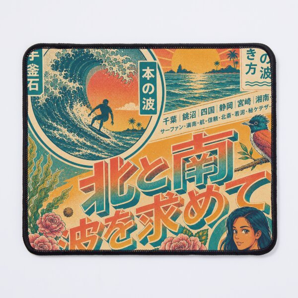Item preview, Ride the Wave – Japanese Vintage Surf Woodblock T-Shirt designed and sold by zumerdiego.