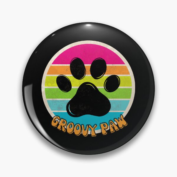 Item preview, Retro Groovy Paw Print Vintage Sun designed and sold by SoyLamderma.