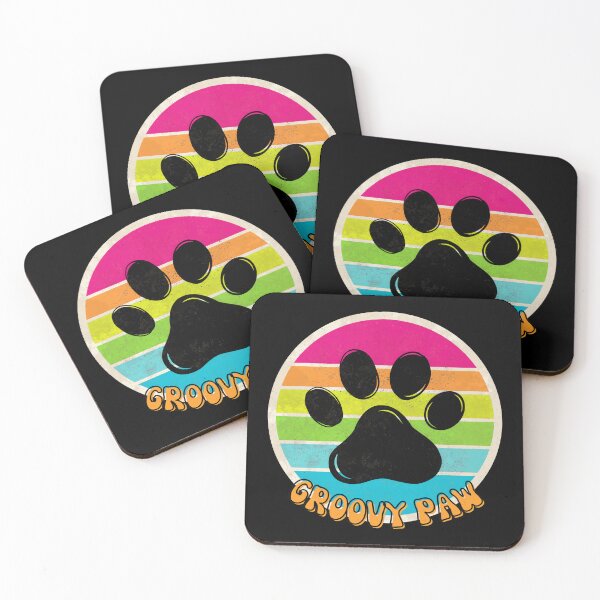 Item preview, Retro Groovy Paw Print Vintage Sun designed and sold by SoyLamderma.