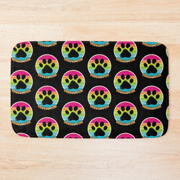 Item preview, Retro Groovy Paw Print Vintage Sun designed and sold by SoyLamderma.