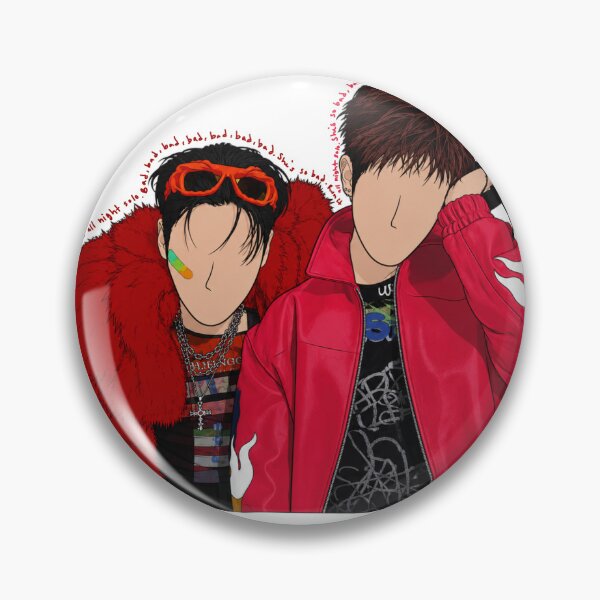 Item preview, ATEEZ BAD Album Fan Art – Hongjoong & Seonghwa Inspired K-Pop Illustration designed and sold by megsgems.