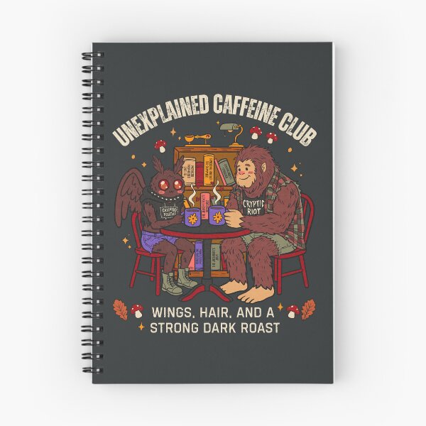 Item preview, Unexplained caffeine club; Wings, hair, and a strong dark roast designed and sold by Mimo & Co..
