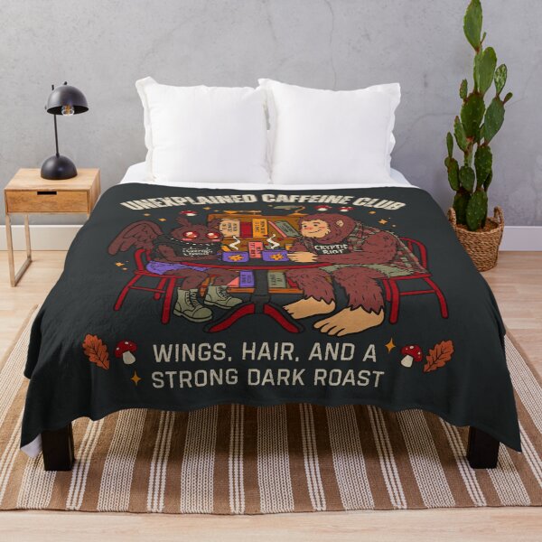 Item preview, Unexplained caffeine club; Wings, hair, and a strong dark roast designed and sold by Mimo & Co..