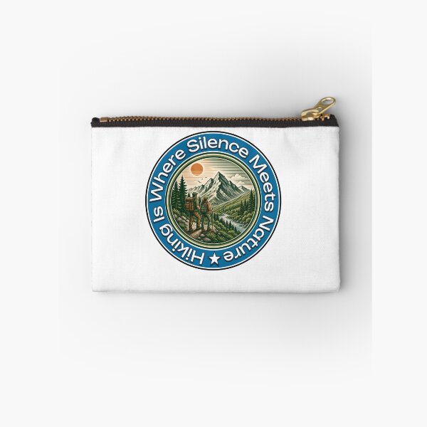 Item preview, Hiking Is Where Silence Meets Nature designed and sold by PrintSparkDesigns.