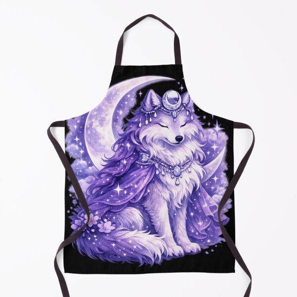 Item preview, Moon Princess Wolf – Celestial Fantasy Wolf with Crescent Moon & Purple designed and sold by Moonlight Studio.