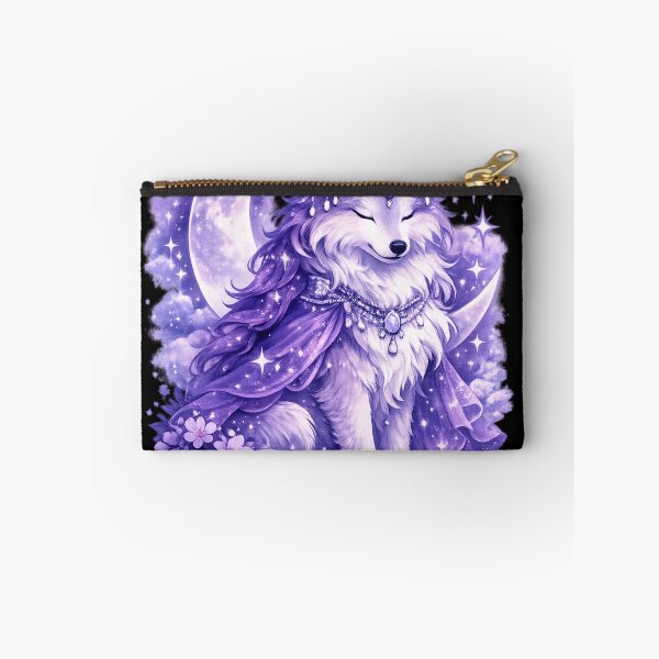 Item preview, Moon Princess Wolf – Celestial Fantasy Wolf with Crescent Moon & Purple designed and sold by Moonlight Studio.