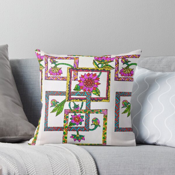 Item preview, Radiant Floral Mosaic Frames – Colorful Geometric Botanical Pattern designed and sold by Selena.m.studio.