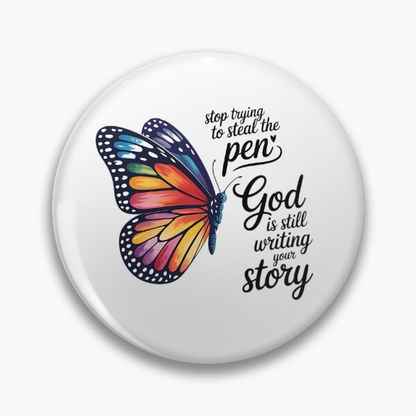 Item preview, God Is Still Writing Your Story | Christian Rainbow Butterfly Design designed and sold by Jen.Lou.