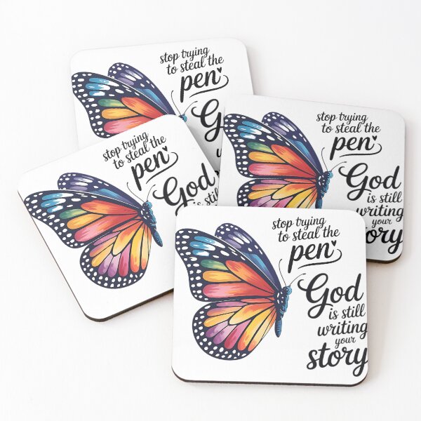 Item preview, God Is Still Writing Your Story | Christian Rainbow Butterfly Design designed and sold by Jen.Lou.