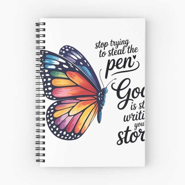 Item preview, God Is Still Writing Your Story | Christian Rainbow Butterfly Design designed and sold by Jen.Lou.