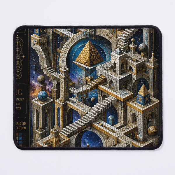 Item preview, Impossible Architecture – Infinite Mosaic 3D Fantasy Realm designed and sold by JcAbstractArt.