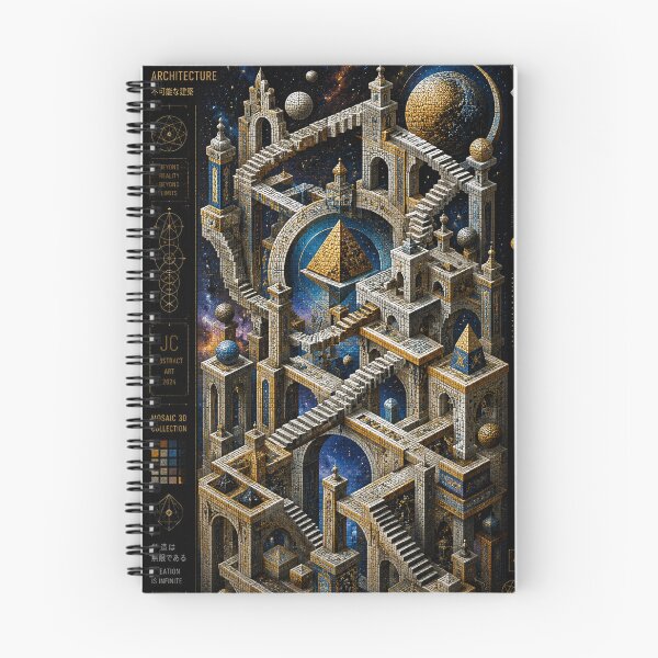 Item preview, Impossible Architecture – Infinite Mosaic 3D Fantasy Realm designed and sold by JcAbstractArt.