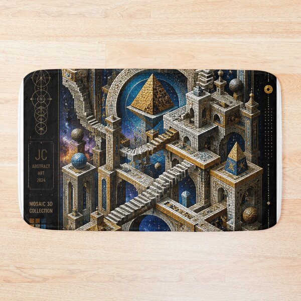 Item preview, Impossible Architecture – Infinite Mosaic 3D Fantasy Realm designed and sold by JcAbstractArt.