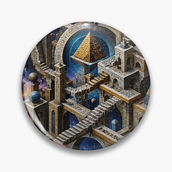 Artikelvorschau, Unmögliche Architektur – Unendliches Mosaik-3D-Fantasiereich entworfen und verkauft von JcAbstractArt.