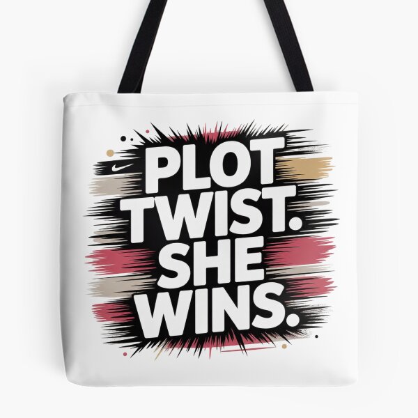 Item preview, Plot Twist She Wins. Bold Motivational Typography.  Empowerment Quote Aesthetic designed and sold by Aarvya Fashion Club ( A.F.C ).