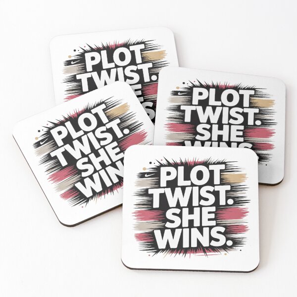 Item preview, Plot Twist She Wins. Bold Motivational Typography.  Empowerment Quote Aesthetic designed and sold by Aarvya Fashion Club ( A.F.C ).