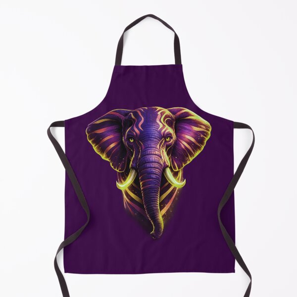 Item preview, Neon Elephant Head Vector Art Trippy Cyberpunk Poster designed and sold by K Design Store.