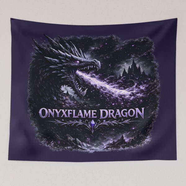 Item preview, Onyxflame Dragon | Dark Fantasy Dragon Art | Shadow Dragon | Epic Mythical Creature Design designed and sold by RockyGameArt.