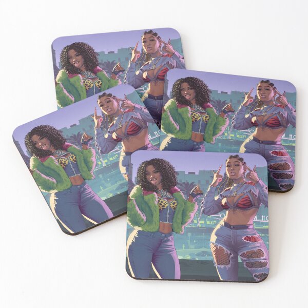 Item preview, Retro Neon Ocean View Night - Urban Streetwear Girls Clubbing Desk Mat designed and sold by Billy Morfo™.