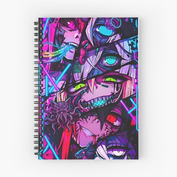 Item preview, Cyberpunk Horror Anime Girl Collage | Neon Glitch Gothic Monster Aesthetic | Futuristic Synthwave Art designed and sold by Dyan4.