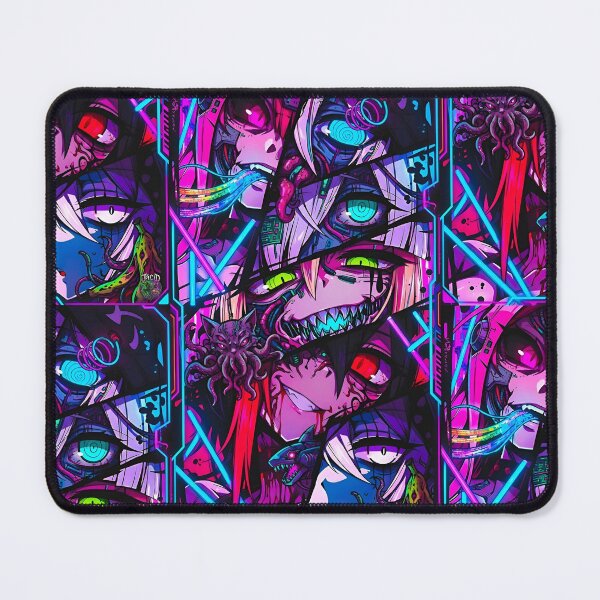 Item preview, Cyberpunk Horror Anime Girl Collage | Neon Glitch Gothic Monster Aesthetic | Futuristic Synthwave Art designed and sold by Dyan4.