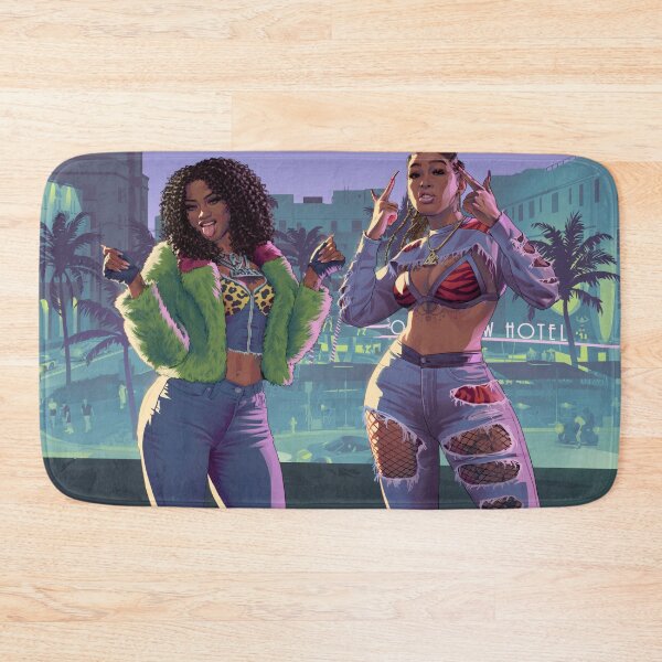 Item preview, Retro Neon Ocean View Night - Urban Streetwear Girls Clubbing Desk Mat designed and sold by William Cano.