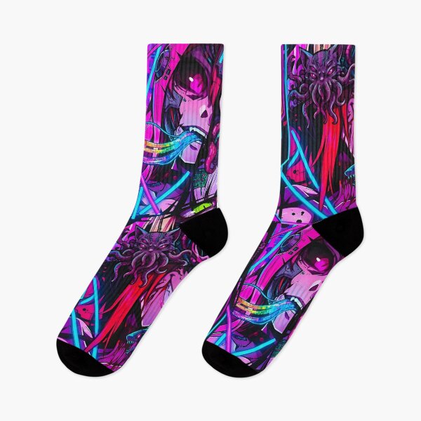 Item preview, Cyberpunk Horror Anime Girl Collage | Neon Glitch Gothic Monster Aesthetic | Futuristic Synthwave Art designed and sold by Dyan4.