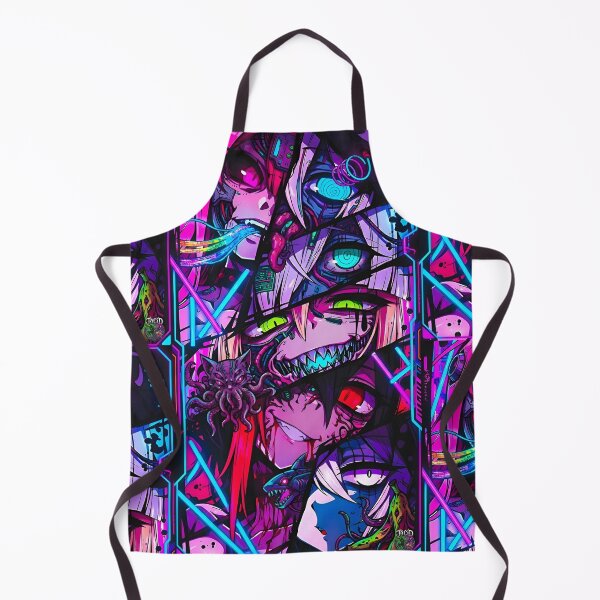 Item preview, Cyberpunk Horror Anime Girl Collage | Neon Glitch Gothic Monster Aesthetic | Futuristic Synthwave Art designed and sold by Dyan4.