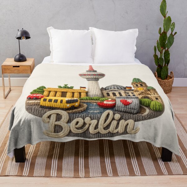 Item preview, Cute Knitted Berlin Landmark | Handmade Yarn Knit City Travel Souvenir designed and sold by Moons Studio.