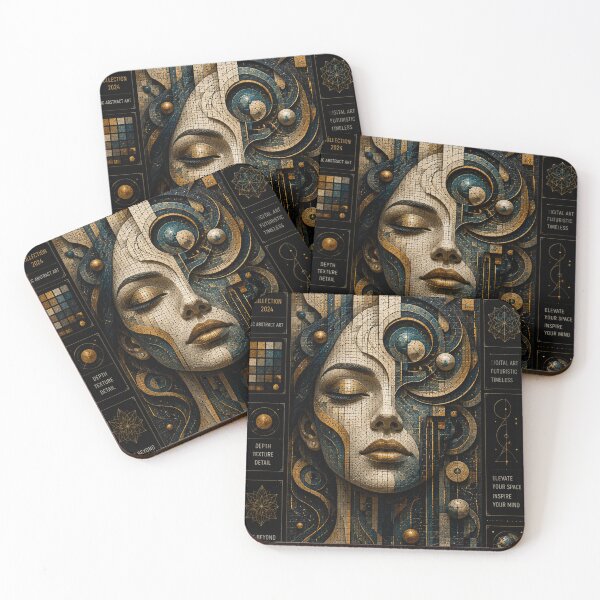 Item preview, Abstract Mosaic 3D – Harmony in Chaos Digital Portrait designed and sold by JcAbstractArt.