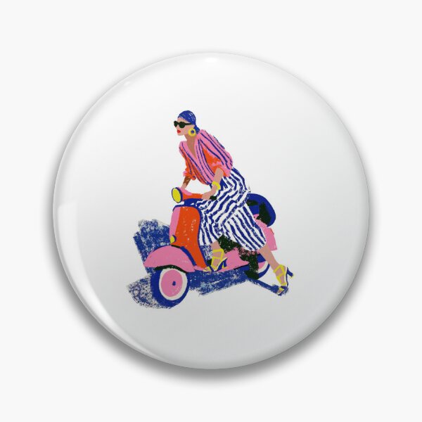 Item preview, Vintage Vespa  | Colorful Mediterranean Scooter Illustration designed and sold by Ramona-Gliga.