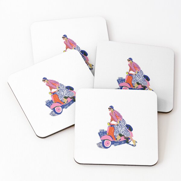 Item preview, Vintage Vespa  | Colorful Mediterranean Scooter Illustration designed and sold by Ramona-Gliga.