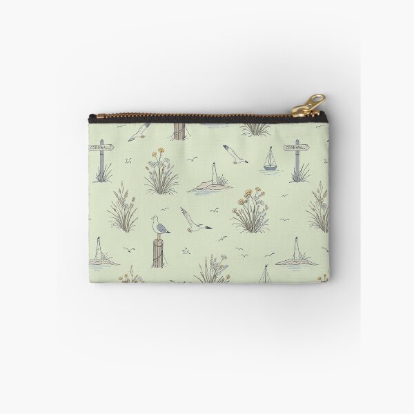 Item preview, Sage Cornish Coastal Seagull Patterne Zen Aesthetic designed and sold by TheSlowShore.