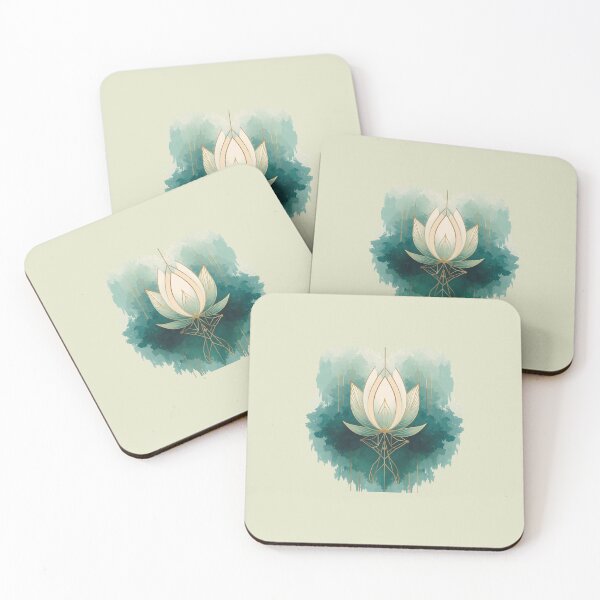 Item preview, Elegant Geometric Egyptian Lotus Flower Art designed and sold by Monyegy.