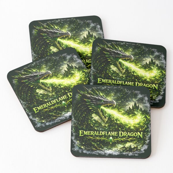 Item preview, Emeraldflame Dragon | Green Dragon Fantasy Art | Nature Dragon | Epic Mythical Creature Design designed and sold by RockyLambda.