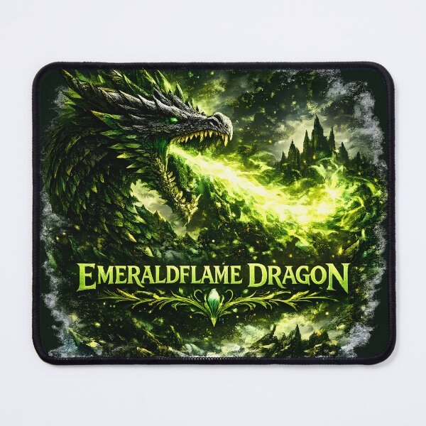 Item preview, Emeraldflame Dragon | Green Dragon Fantasy Art | Nature Dragon | Epic Mythical Creature Design designed and sold by RockyLambda.