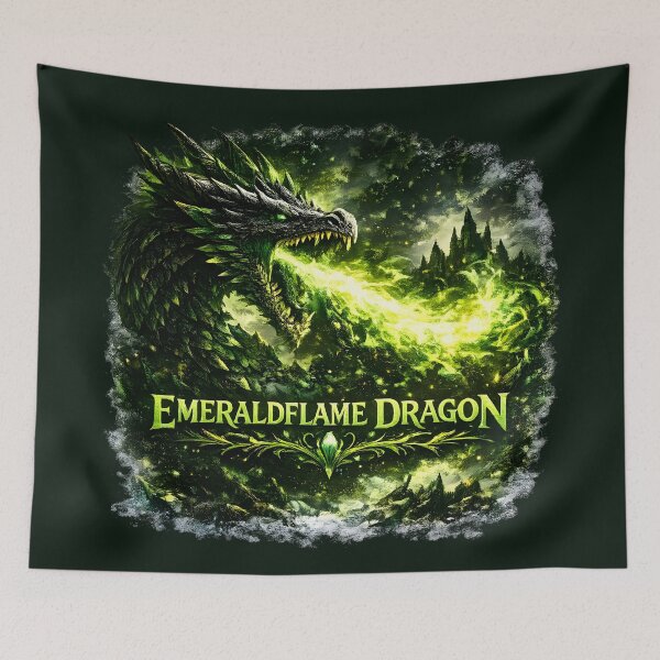 Item preview, Emeraldflame Dragon | Green Dragon Fantasy Art | Nature Dragon | Epic Mythical Creature Design designed and sold by RockyLambda.